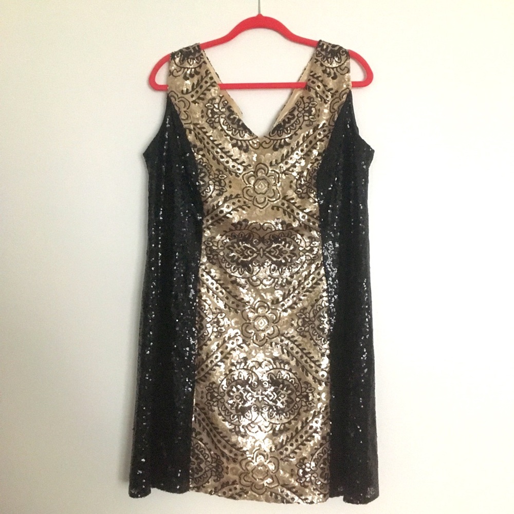 Sequin shift dress